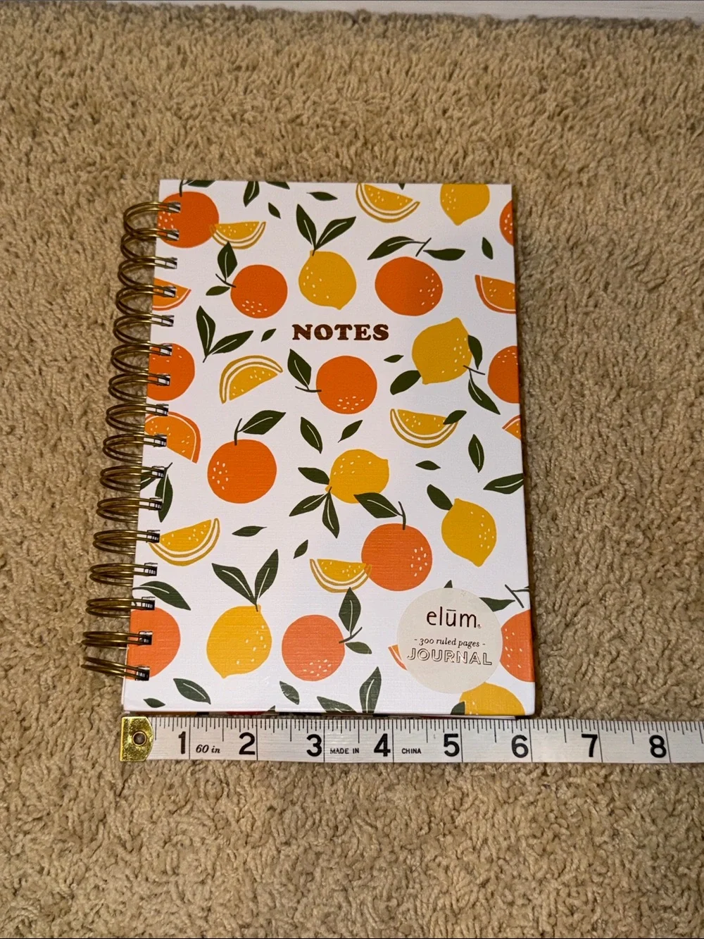 Elum Citrus Notes Spiral Journal — Orange & Yellow